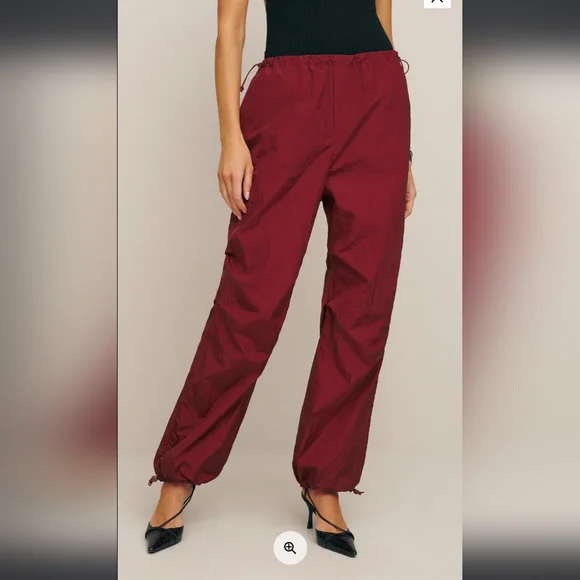 Reformation Cargo Pants in Red - Picture 3 of 4
